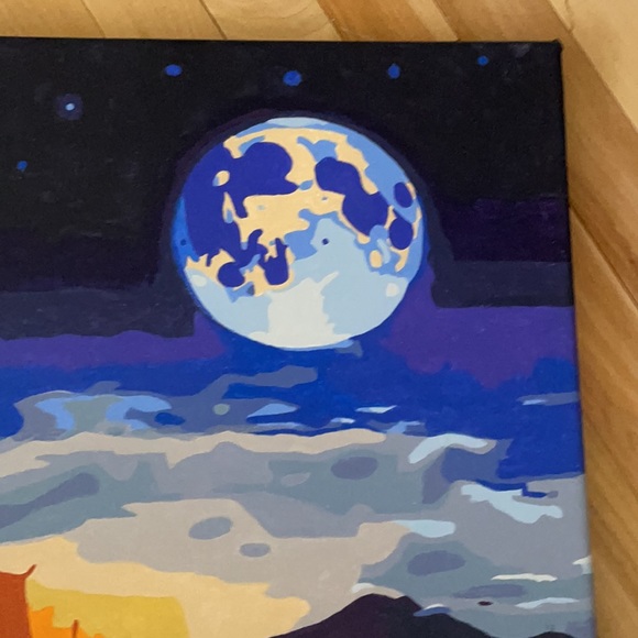 v i n t a g e :: Vintage farmhouse primitive mcm style large Ocean wall art - Picture 2 of 4